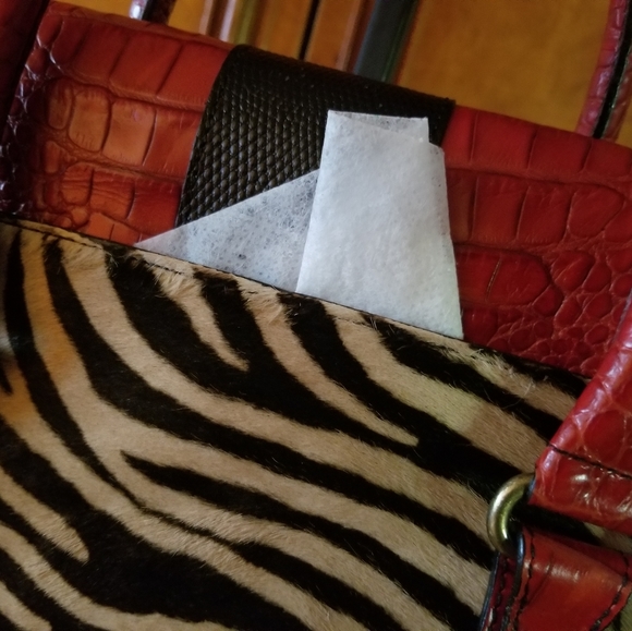 BRAHMIN ltd ed BURCHELLI COLLECTION calf RED CROC - Picture 4 of 15